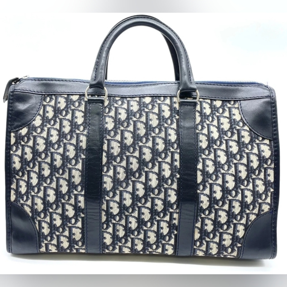 Auth Dior Trotter Montiagne Navy Boston Bag And Wallet Bundle - Picture 1 of 9